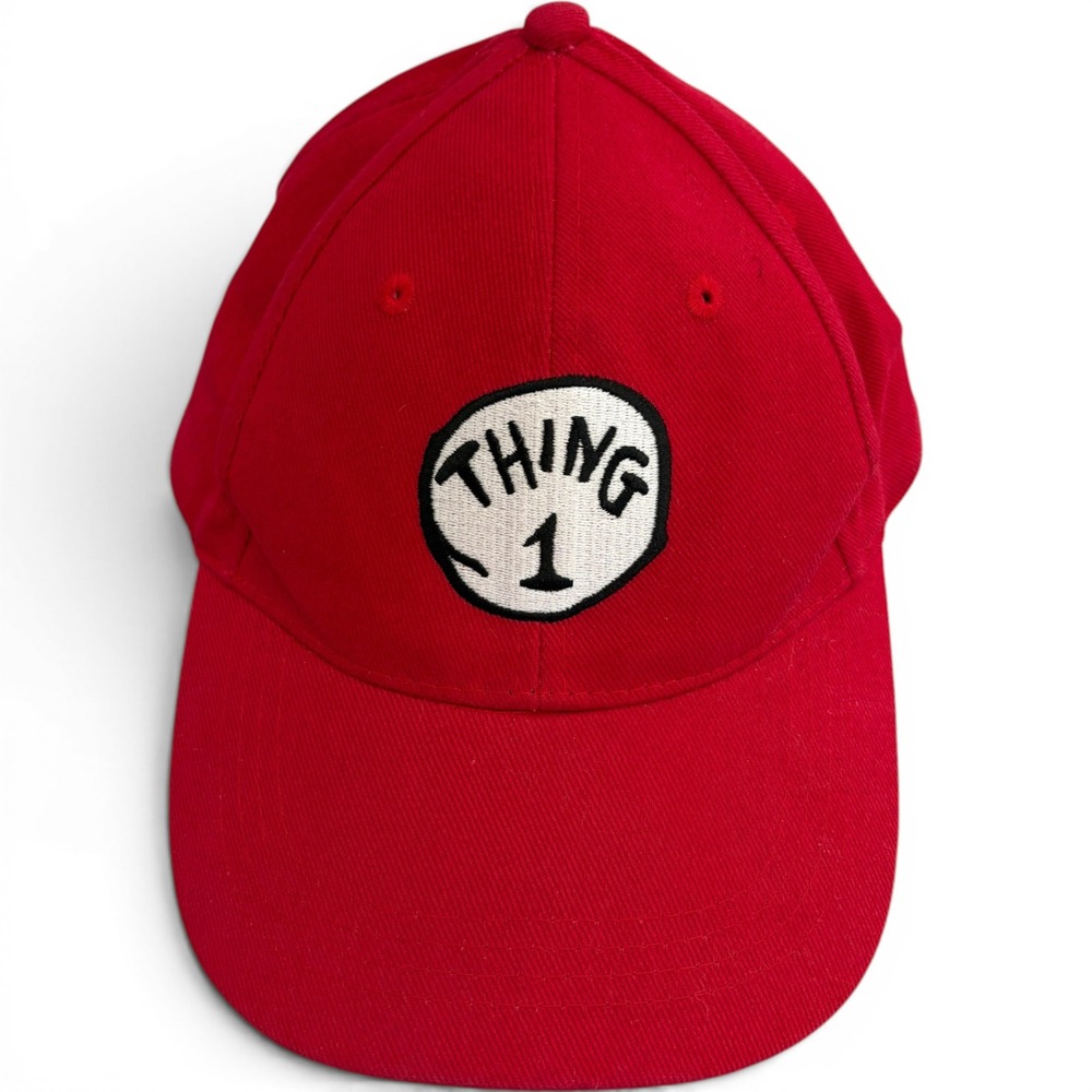 Universal Studios‎ Dr Seuss Thing 1 Baseball Hat Kids Red Adjustable Cap Kids